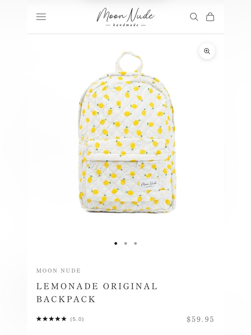 Moon Nude Lemonade Backpack